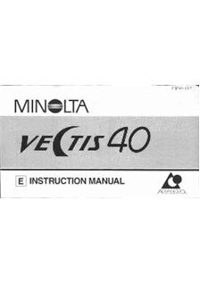 Minolta Vectis 40 manual. Camera Instructions.